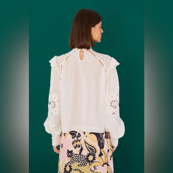 Farm Rio Off-White Romantic Blouse - Picture 2 of 6